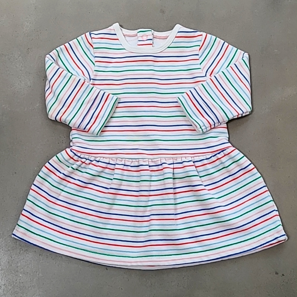 Baby Boden Striped Cozy Sweatshirt Dress | Size 3-6 months